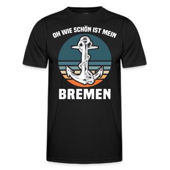 Bremen Sprüche Bremer - Männer Funktions-T-Shirt - Schwarz - Vorne - AI Model Male 178 dark (178cm)