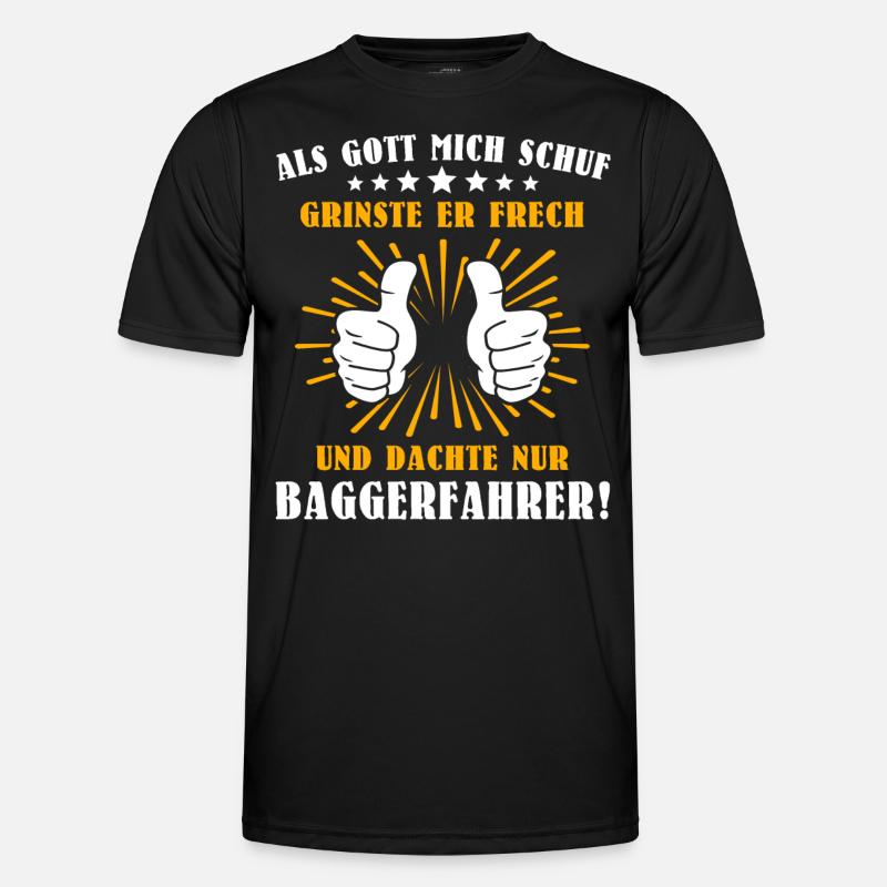 Baggerfahrer Baggern - Männer Funktions-T-Shirt - Schwarz