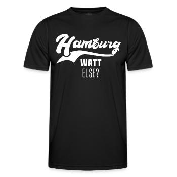 Hamburg Hamburger - Männer Funktions-T-Shirt - Schwarz - Vorne - AI Model Male 178 dark (178cm)