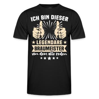 Braumeister Sprüche - Männer Funktions-T-Shirt - Schwarz - Vorne - AI Model Male 178 dark (178cm)