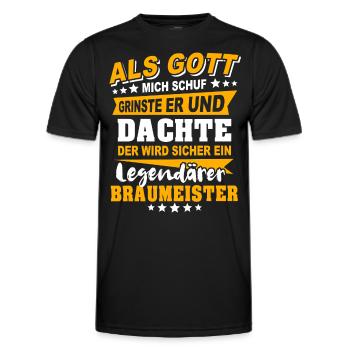 Braumeister Sprüche - Männer Funktions-T-Shirt - Schwarz - Vorne - AI Model Male 178 dark (178cm)