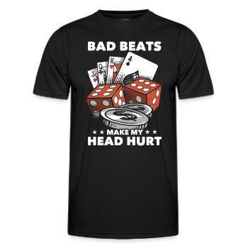 Poker Poker Players - Men's Functional T-Shirt - black - Front - AI Model Male 178 dark (178cm)