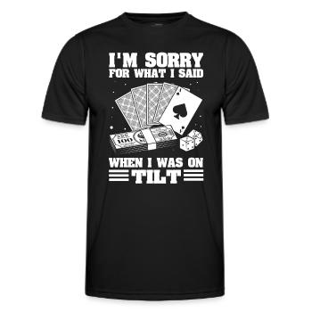 Poker - Men's Functional T-Shirt - black - Front - AI Model Male 178 dark (178cm)