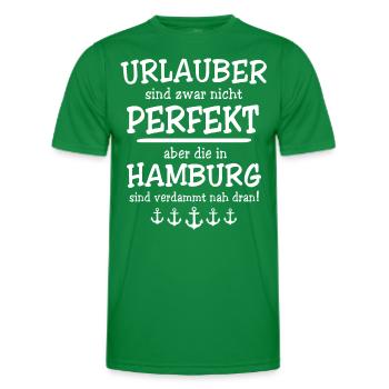 Hamburg Sprüche Hamburger - Männer Funktions-T-Shirt - Kelly Green - Vorne - AI Model Male 178 dark (178cm)