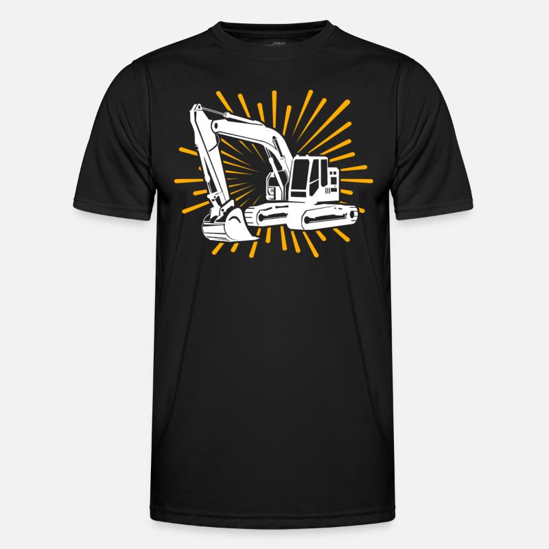 Bagger - Männer Funktions-T-Shirt - Schwarz