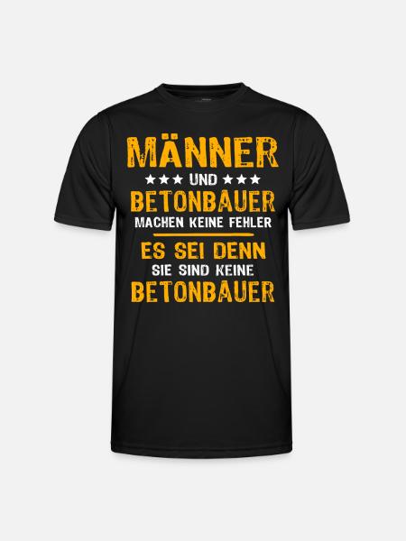 Betonbauer Spruch - Männer Funktions-T-Shirt - Schwarz