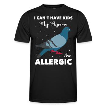 Pigeon pigeon fanciers carrier pigeons - Men's Functional T-Shirt - black - Front - AI Model Male 178 dark (178cm)