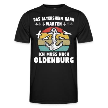 Oldenburg Oldenburger - Männer Funktions-T-Shirt - Schwarz - Vorne - AI Model Male 178 dark (178cm)