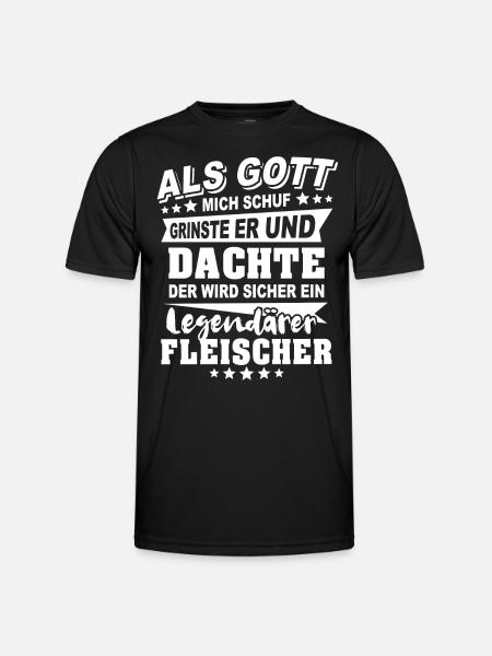 Fleischer - Männer Funktions-T-Shirt - Schwarz