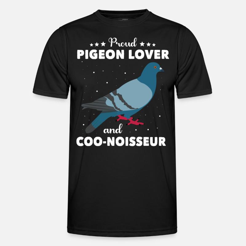 Tauben - Männer Funktions-T-Shirt - Schwarz