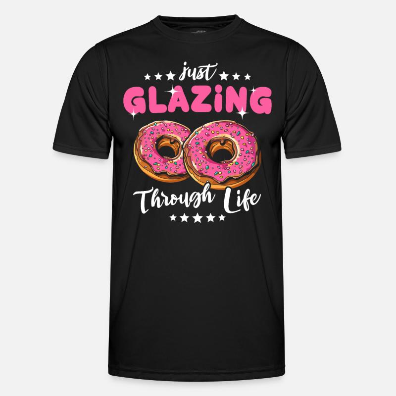 Donuts Pink Doughnuts - Men's Functional T-Shirt - black