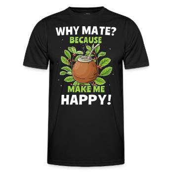 Yerba mate Cadeau - T-shirt sport Homme - noir - Devant - AI Model Male 178 dark (178cm)