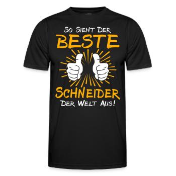 Schneider Geschenkidee - Männer Funktions-T-Shirt - Schwarz - Vorne - AI Model Male 178 dark (178cm)