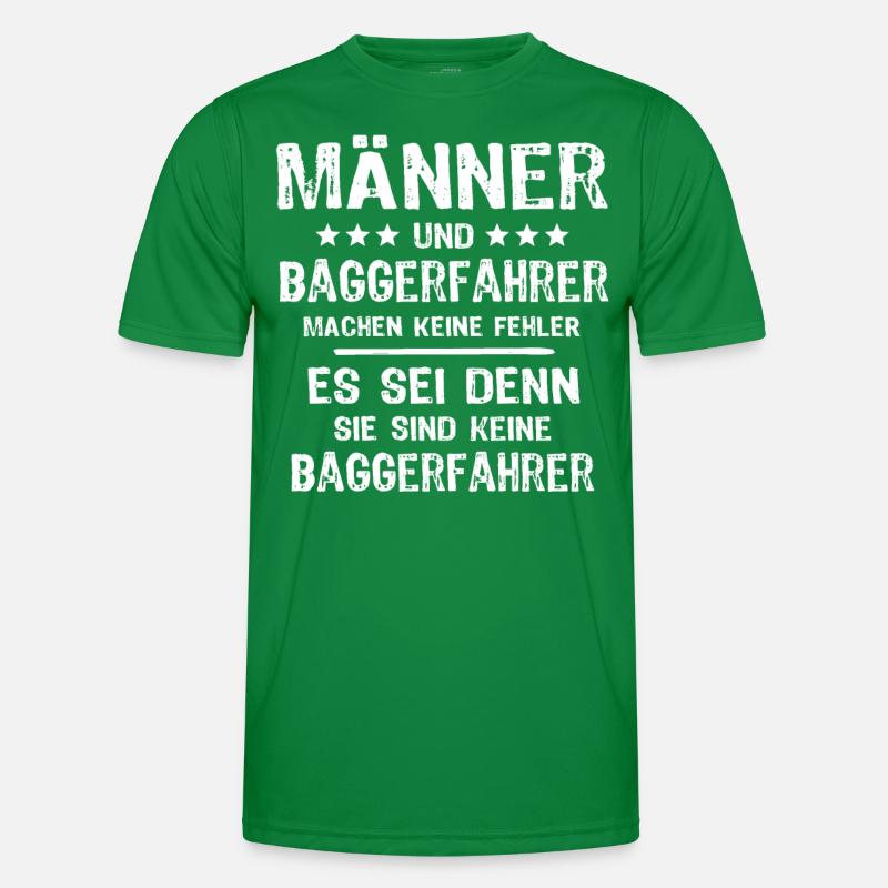 Baggerfuehrer Baggerfahrer Männer Funktions-T-Shirt