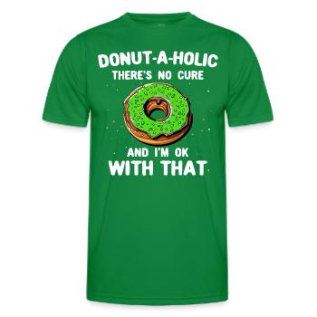Donuts - Men's Functional T-Shirt - kelly green - Front - AI Model Male 178 dark (178cm)