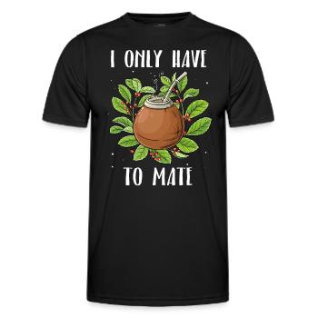 Mate Tee - Männer Funktions-T-Shirt - Schwarz - Vorne - AI Model Male 178 dark (178cm)