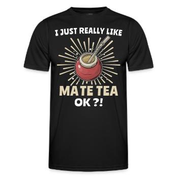 Mate Tee Teetrinker - Männer Funktions-T-Shirt - Schwarz - Vorne - AI Model Male 178 dark (178cm)