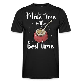 Mate Tee Bombilla - Männer Funktions-T-Shirt - Schwarz - Vorne - AI Model Male 178 dark (178cm)