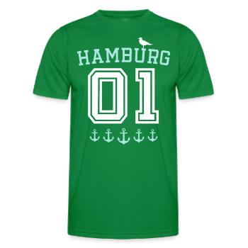 Spruch de Hambourg - T-shirt sport Homme - vert - Devant - AI Model Male 178 dark (178cm)