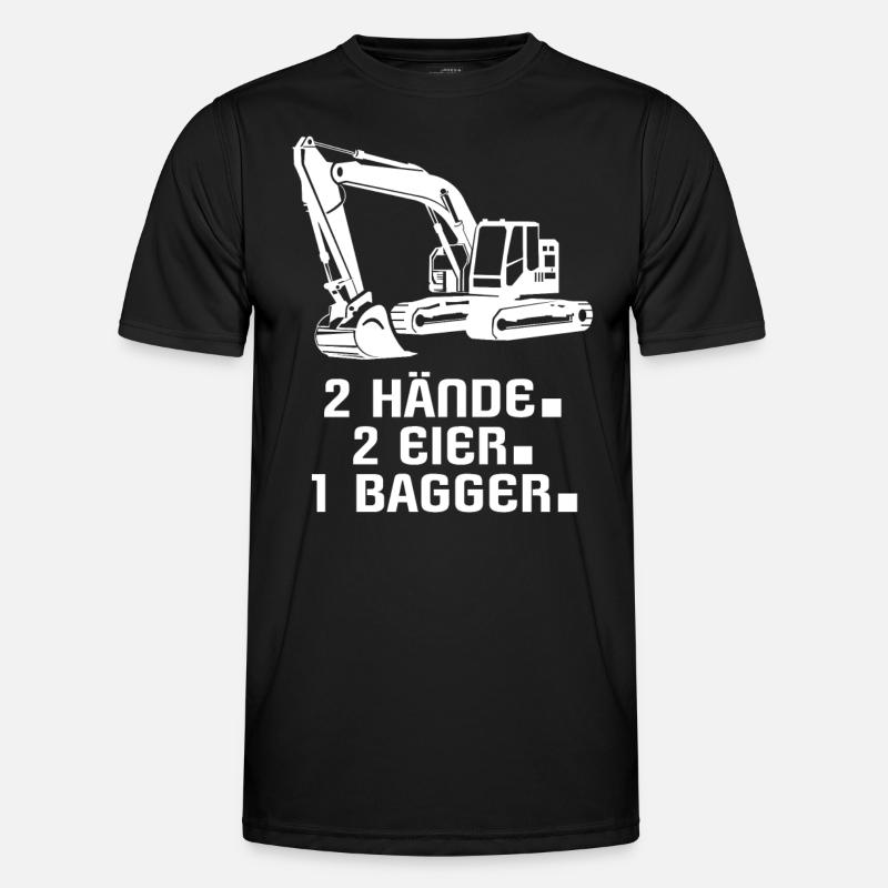 Baggerfahrer Bagger - Männer Funktions-T-Shirt - Schwarz