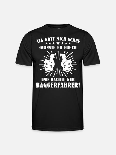 Baggerfahrer Bagger - Männer Funktions-T-Shirt - Schwarz