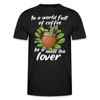 Mate Tee - Männer Funktions-T-Shirt - Schwarz - Vorne - AI Model Male 178 dark (178cm)