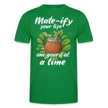 Thé Yerba mate - T-shirt sport Homme - vert - Devant - AI Model Male 178 dark (178cm)