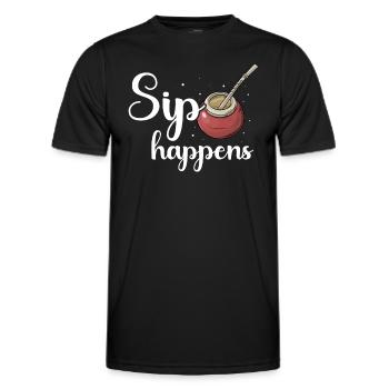 Yerba Mate - Männer Funktions-T-Shirt - Schwarz - Vorne - AI Model Male 178 dark (178cm)