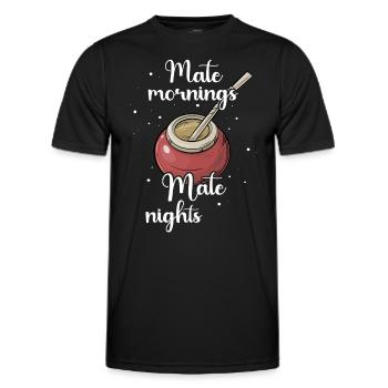 Thé Yerba mate - T-shirt sport Homme - noir - Devant - AI Model Male 178 dark (178cm)