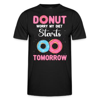 Donut Love Donuts - T-shirt sport Homme - noir - Devant - AI Model Male 178 dark (178cm)