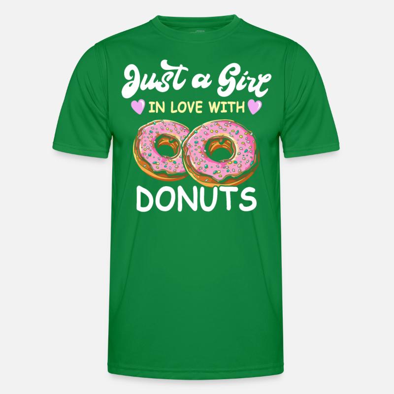 Donut Mädchen Doughnuts Männer Funktions-T-Shirt