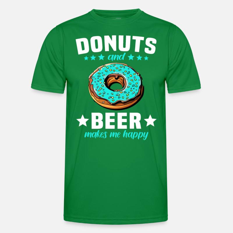 Doughnuts Bier Donut Männer Funktions-T-Shirt