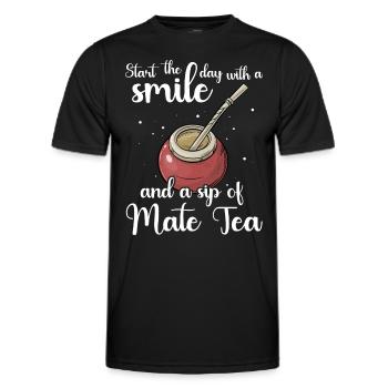 Mate Tee Bombilla - Männer Funktions-T-Shirt - Schwarz - Vorne - AI Model Male 178 dark (178cm)