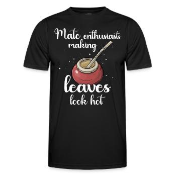 Yerba Mate Tee - Männer Funktions-T-Shirt - Schwarz - Vorne - AI Model Male 178 dark (178cm)
