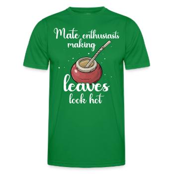 Yerba mate tea - Men's Functional T-Shirt - kelly green - Front - AI Model Male 178 dark (178cm)