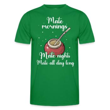Yerba mate Gift - Men's Functional T-Shirt - kelly green - Front - AI Model Male 178 dark (178cm)