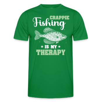 Crappie Fishing Sunfish Angler - Men's Functional T-Shirt - kelly green - Front - AI Model Male 178 dark (178cm)