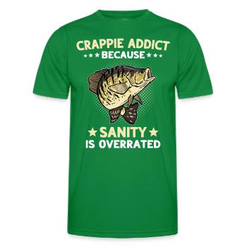 Crappie Fishing Sunfish - Men's Functional T-Shirt - kelly green - Front - AI Model Male 178 dark (178cm)