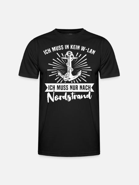 Nordstrand Spruch - Männer Funktions-T-Shirt - Schwarz