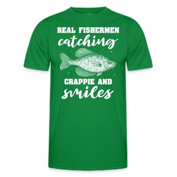 Pêche à la merde - T-shirt sport Homme - vert - Devant - AI Model Male 178 dark (178cm)