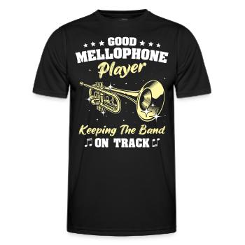Mellophone player Mellophone - Men's Functional T-Shirt - black - Front - AI Model Male 178 dark (178cm)