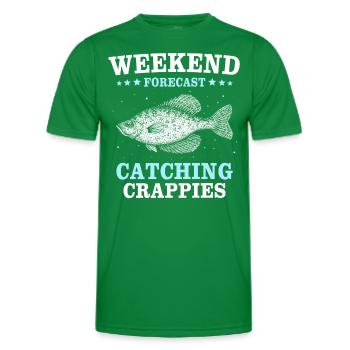 Sunbass Perche Pêche à la merle - T-shirt sport Homme - vert - Devant - AI Model Male 178 dark (178cm)