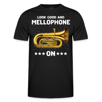 Mellophone player Mellophone - Men's Functional T-Shirt - black - Front - AI Model Male 178 dark (178cm)