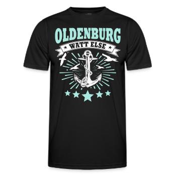 Dictons d’Oldenburg - T-shirt sport Homme - noir - Devant - AI Model Male 178 dark (178cm)