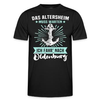 Oldenburg - Männer Funktions-T-Shirt - Schwarz - Vorne - AI Model Male 178 dark (178cm)