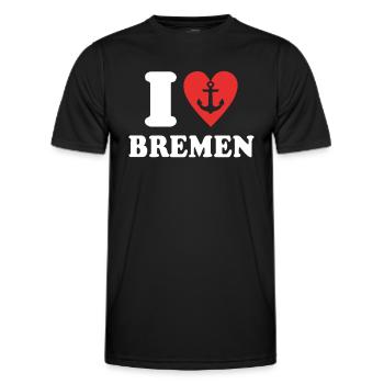 Bremen Dear Bremen - Men's Functional T-Shirt - black - Front - AI Model Male 178 dark (178cm)