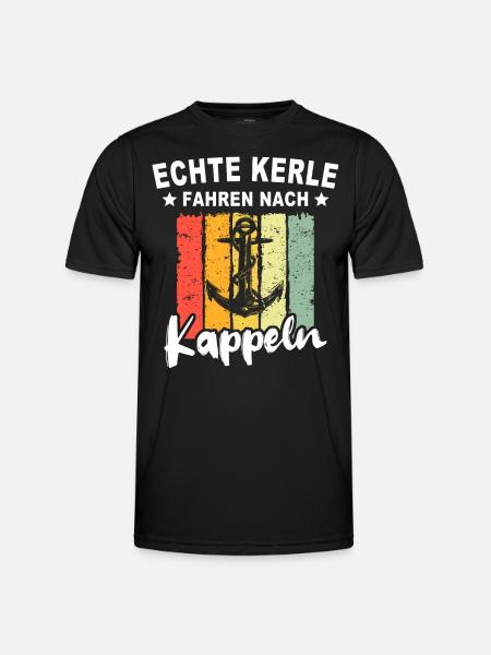Kappeln - Männer Funktions-T-Shirt - Schwarz