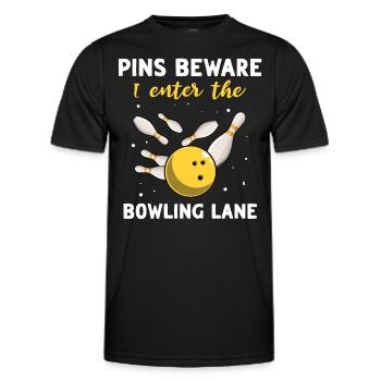 Bowler Bowling - Men's Functional T-Shirt - black - Front - AI Model Male 178 dark (178cm)