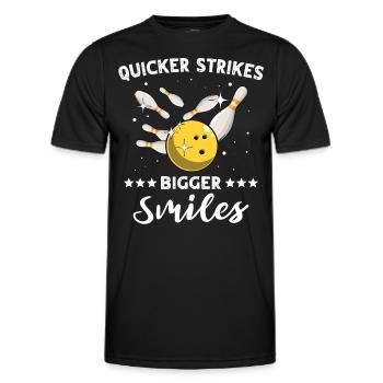 Bowler Bowling - Men's Functional T-Shirt - black - Front - AI Model Male 178 dark (178cm)
