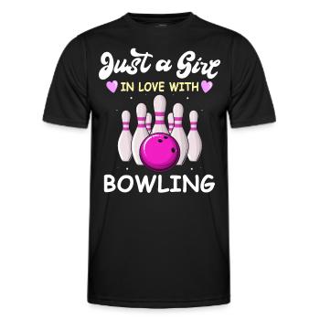 Bowling Bowler - Men's Functional T-Shirt - black - Front - AI Model Male 178 dark (178cm)